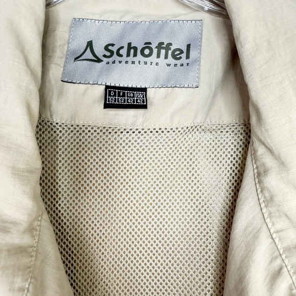 Schoffel Mens Adventure Wear Vest Tan Beige Zip Pkts Mesh Lined Gorpcore outdoor - Picture 3 of 10